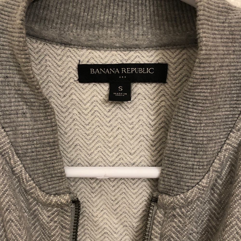 Banana Republic Light Gray Textured Jacket